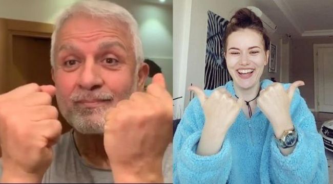 Fahriye Evcen'in Parmak Challenge'na Talat Bulut'ta Dahil Oldu