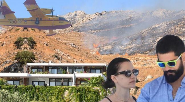 Gümü?lük'te Ç?kan Yang?n Fahriye Evcen Burak Özçivit ?kilisinin Evine Yakla?t?